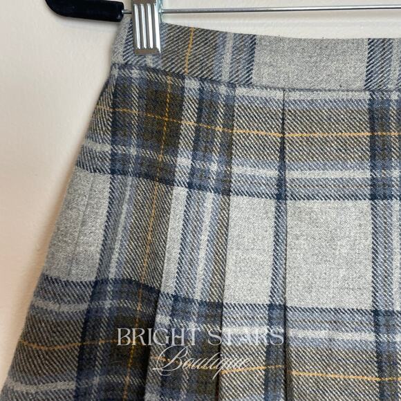 Rare Plaid Pleated Mini Skirt ASO Cordelia Chase BtVS Womens 10P Vintage Tartan - Picture 5 of 6
